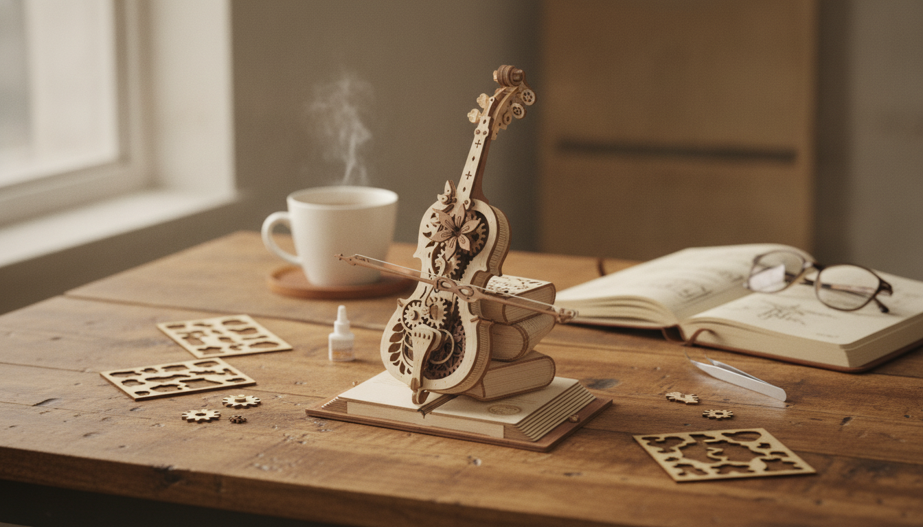 Build a Magic Cello: 3D Wooden Puzzle Music Box